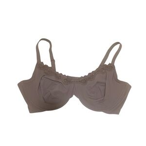SKIMS Fits Everybody Lace Underwire Bra‎ NWT Plunging Neckline Cocoa Brown 46DD